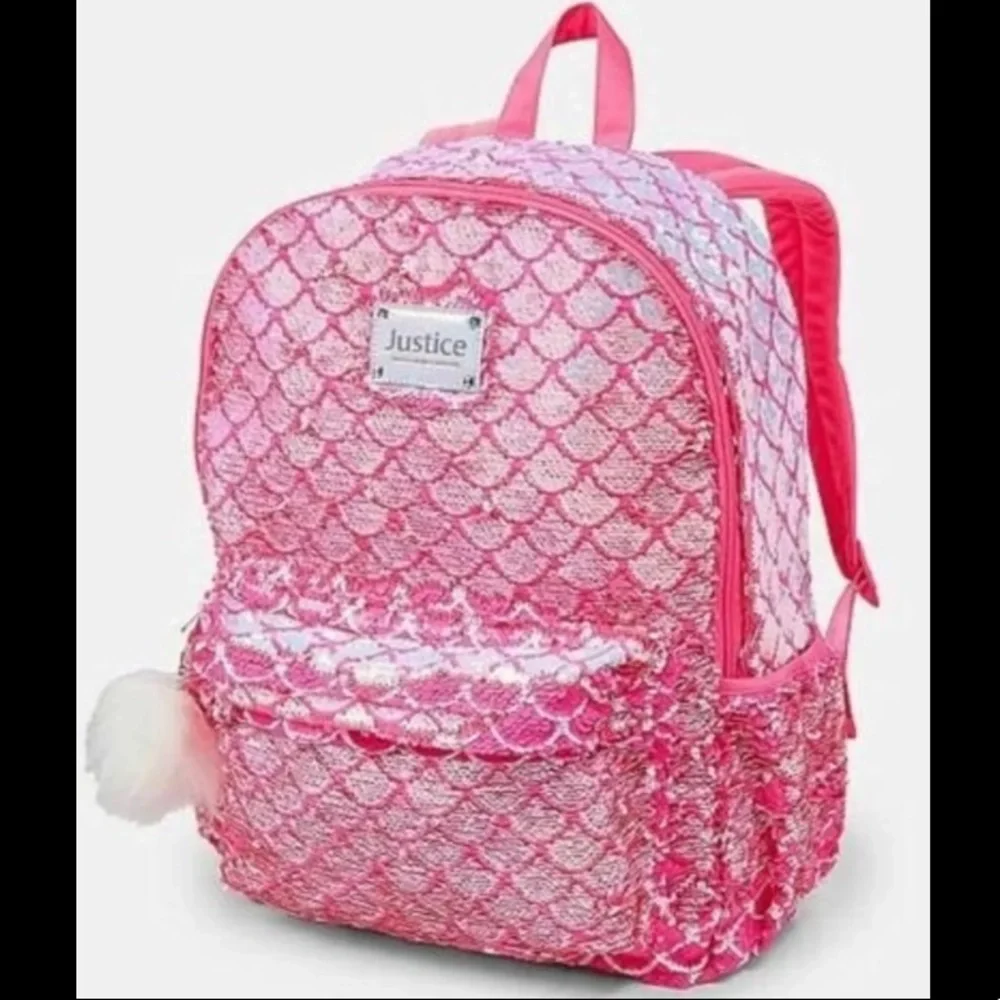 Justice Mermaid Scales Flip Sequin Sequin Backpack